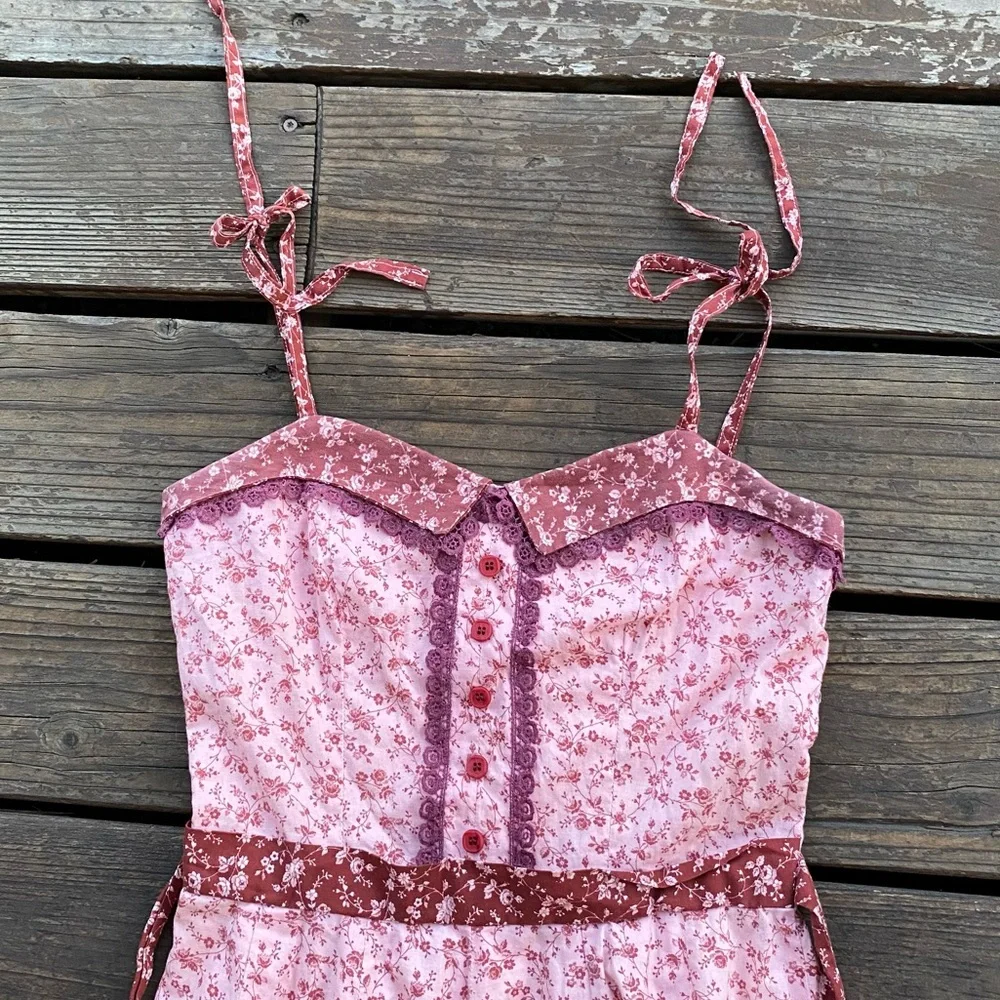Vintage handmade gunnesax style dress bohemian